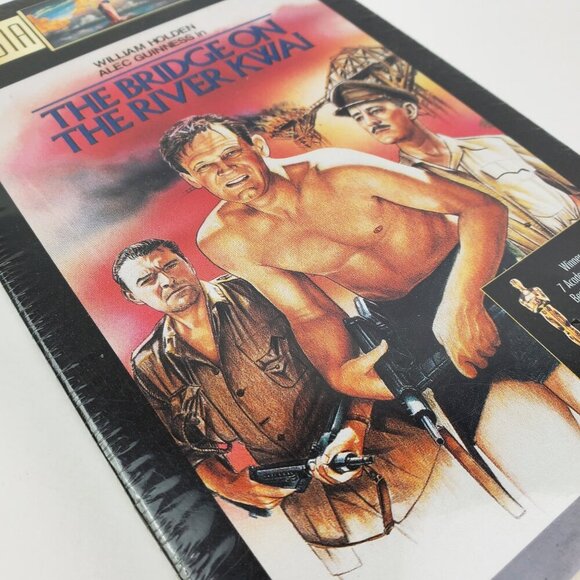 Bridge On River Kwai VHS Movie 1985 World War 2 WWII Holden Guinness Sealed - Picture 9 of 9